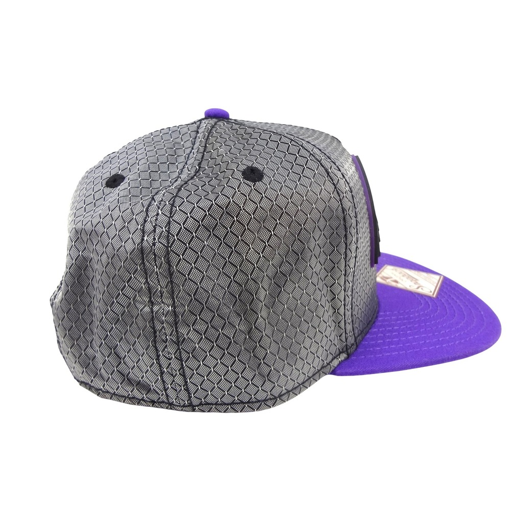 Batman Arkham Knight‎ Snapback Hat Silver Purple Mesh Bioworld DC Comics - Picture 5 of 7